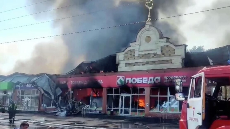 В Ставропольском крае потушили пожар на 2000 квадратных метрах